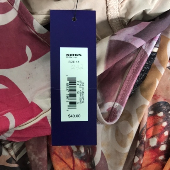 APT. 9 Multicolor Sleeveless V-Neck Blouse Size 1X - Picture 8 of 9